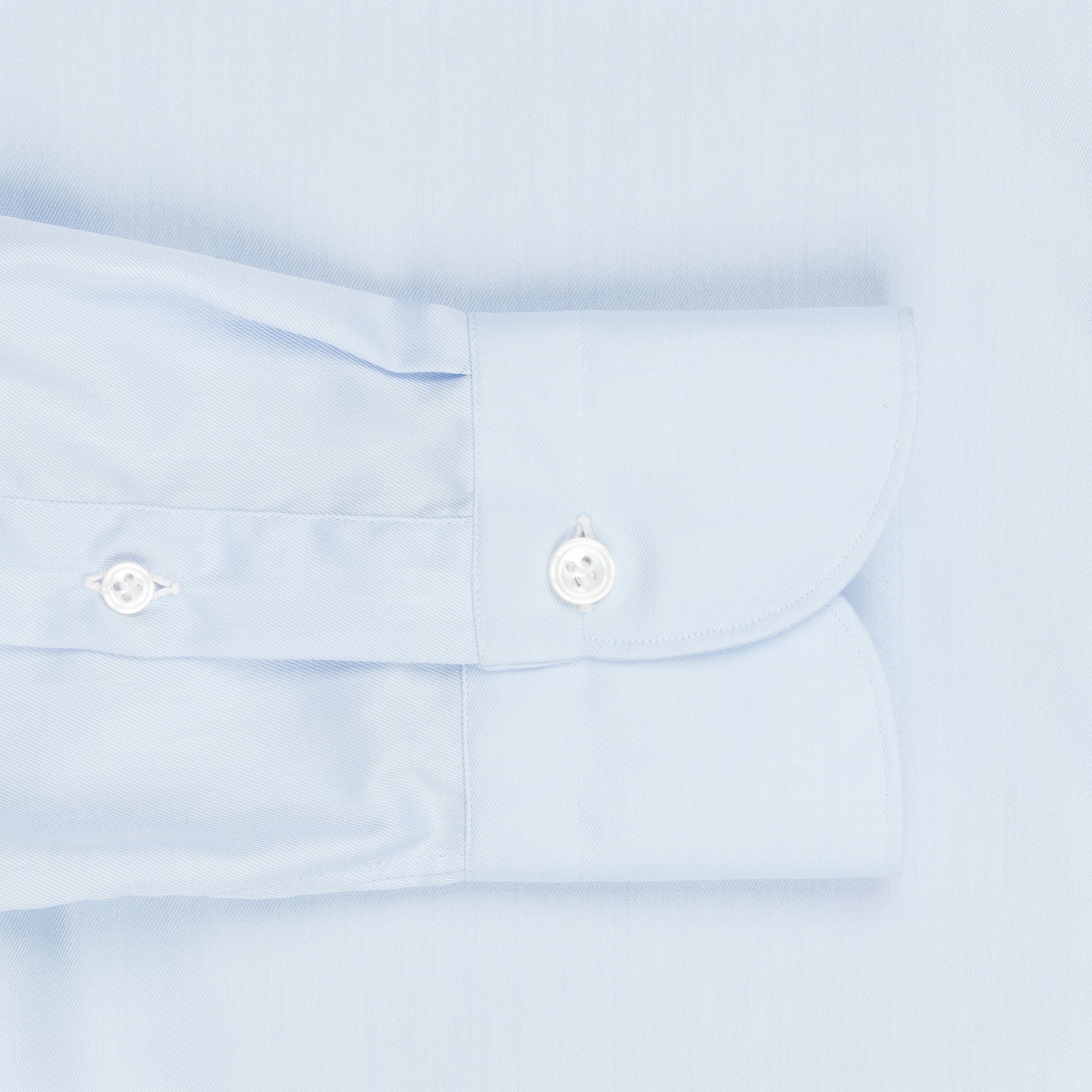 Finamore &#39;Traveller&#39; Shirt Milano Fit Collar Eduardo Blue Alumo twill
