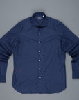 Finamore Napoli Shirt Soft Collar Eduardo Navy