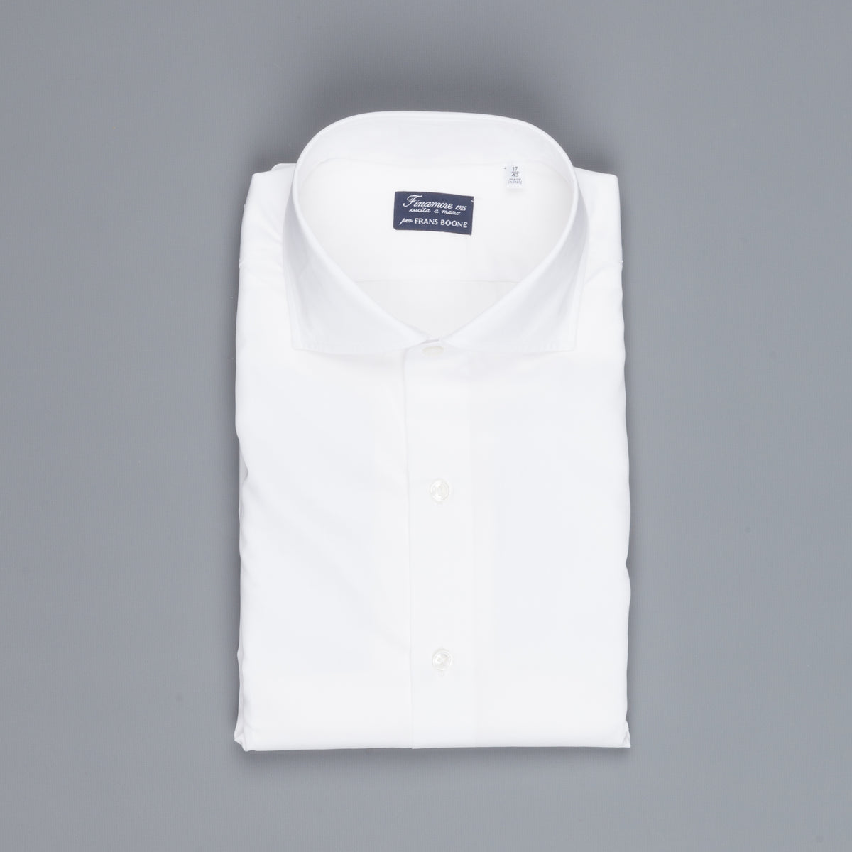 Camicia Finamore Napoli Sartoriale &ndash; Bianca, Jersey Cotone, Taglia M (Eu 40), Nuova Con Etichetta