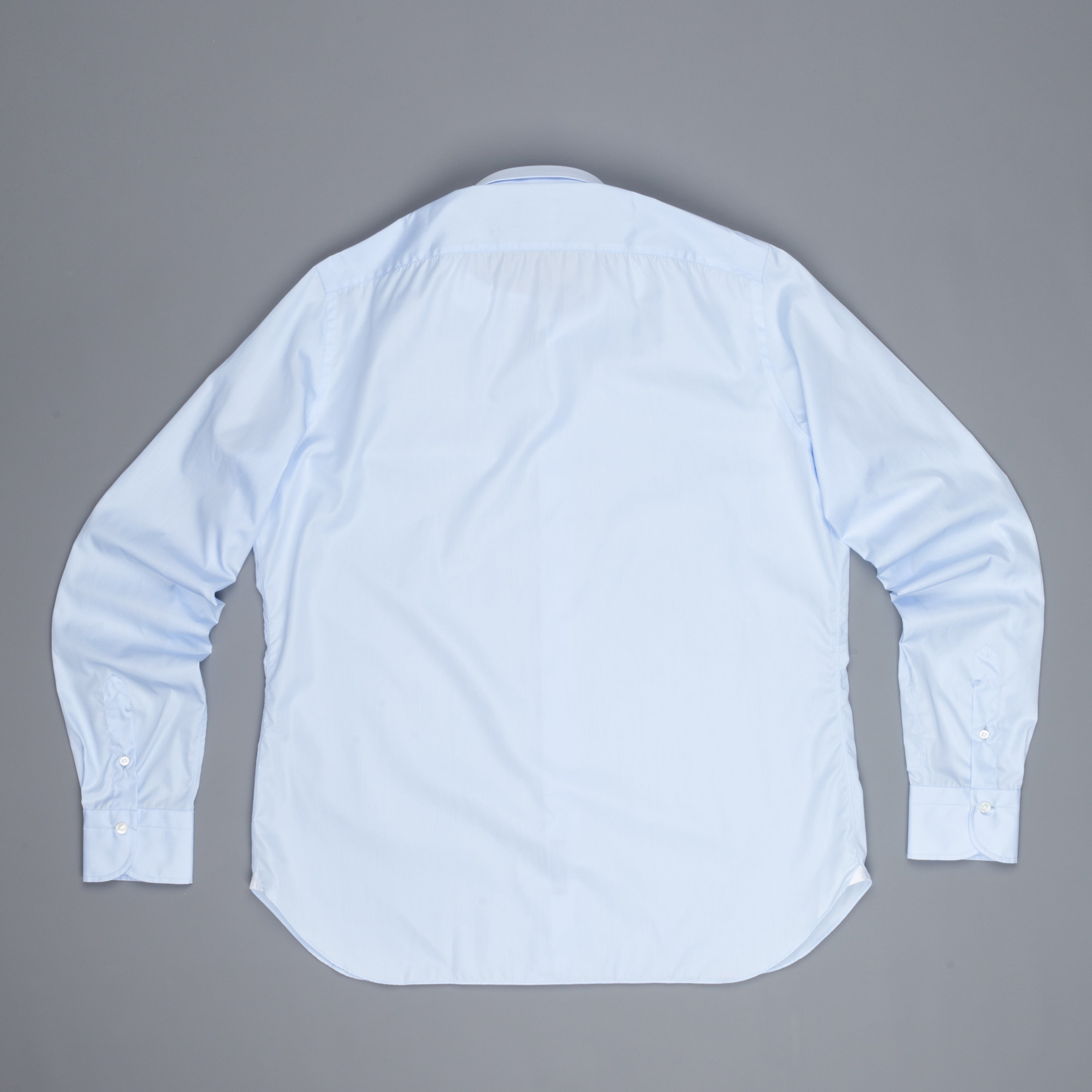 Finamore Napoli Shirt Collar Eduardo Blue Alumo Voyage poplin