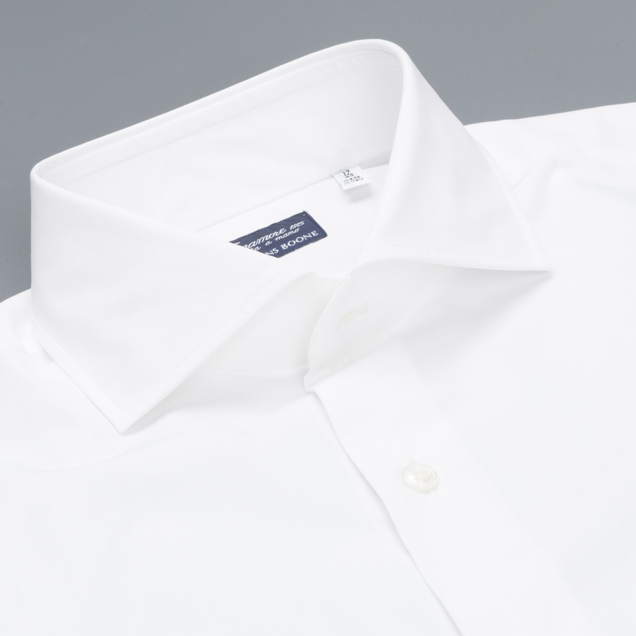 Finamore Napoli Shirt Soft Collar Eduardo White