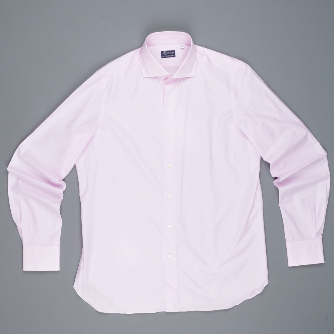 Finamore Napoli shirt pink hairline Collo Eduardo