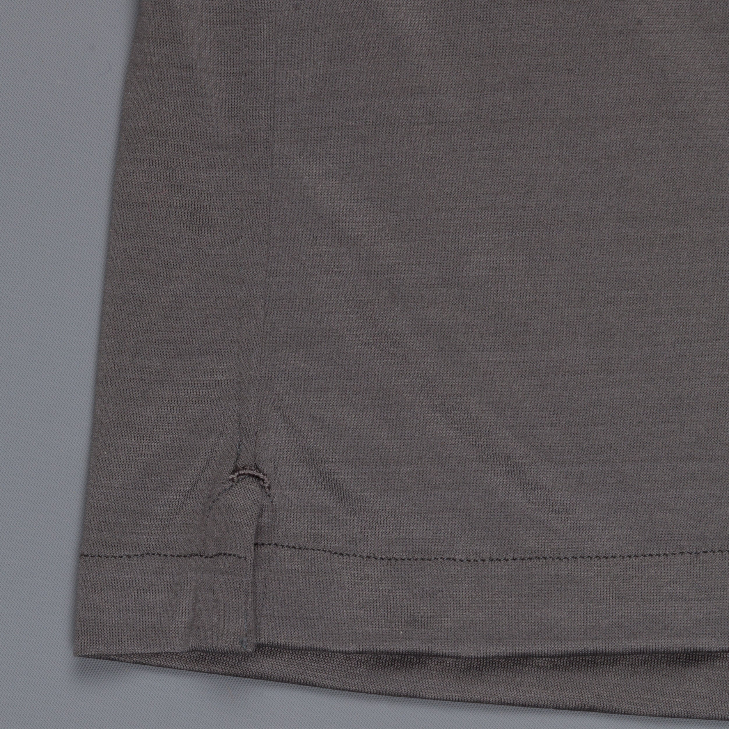 Finamore Orlando Longsleeve Polo Achille Collar jersey grey