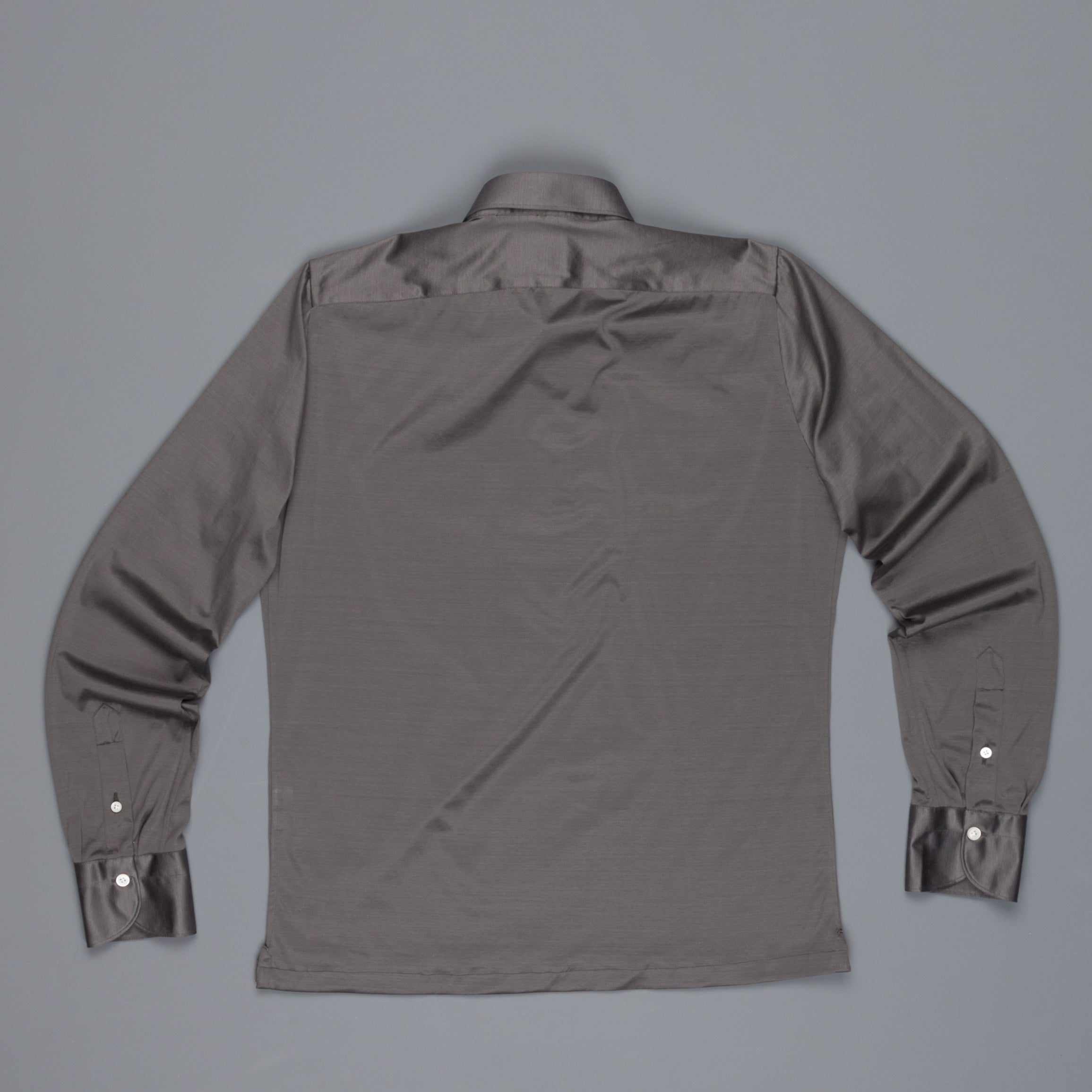 Finamore Orlando Longsleeve Polo Achille Collar jersey grey