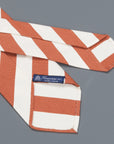 Finamore Cravatta sette pieghe sfoderata Orange stripes