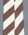 Finamore Cravatta sette pieghe sfoderata brown stripes