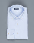 Finamore Gaeta shirt Lucio button down collar blue stripe