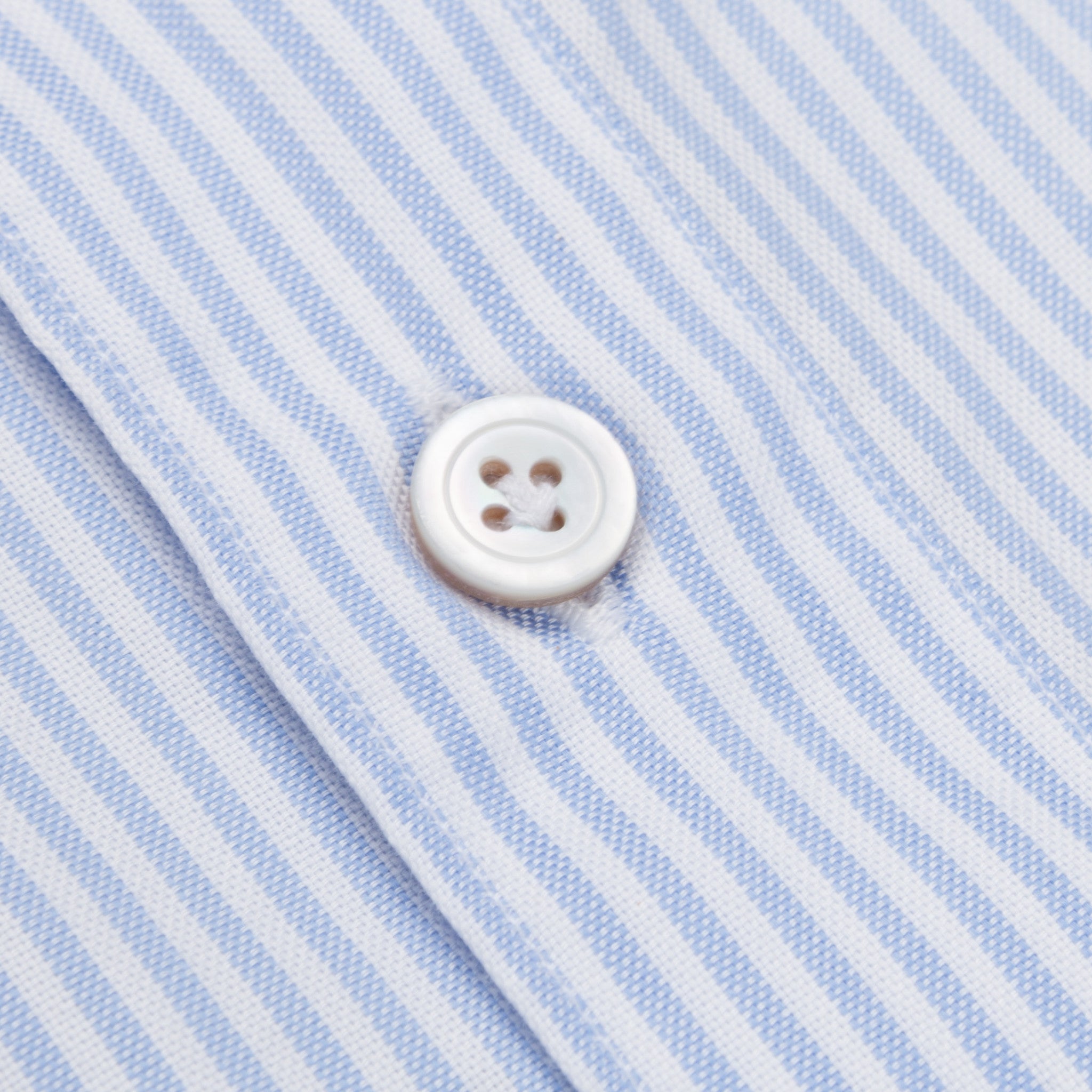 Finamore Gaeta shirt Lucio button down collar blue stripe