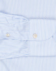 Finamore Gaeta shirt Lucio button down collar blue stripe