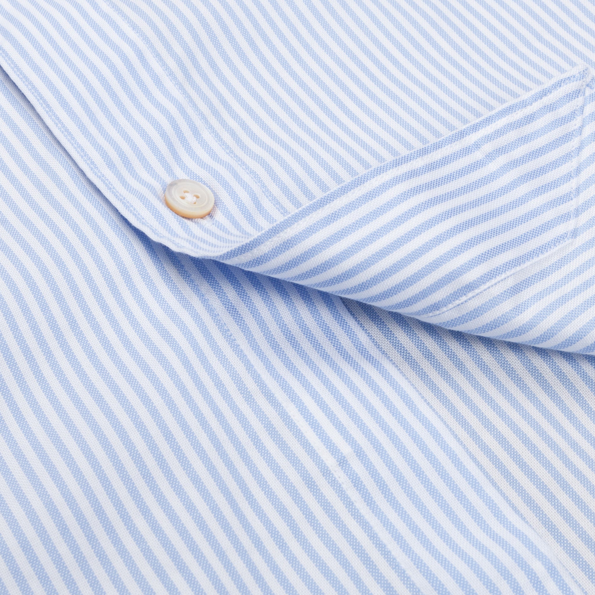 Finamore Gaeta shirt Lucio button down collar blue stripe