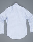 Finamore Gaeta shirt Lucio button down collar blue stripe