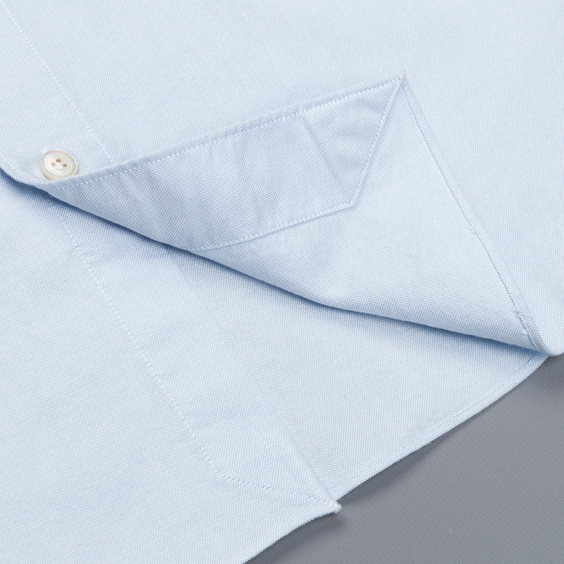 Finamore washed Tokyo shirt Sergio collar brushed oxford blue