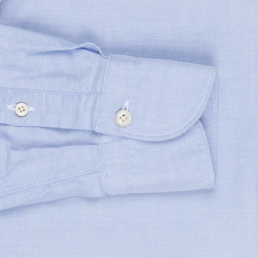 Finamore Tokyo Shirt Sergio Collar Fine Oxford Midblue