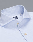Finamore Tokyo Shirt Sergio Collar Loose Weave Blue