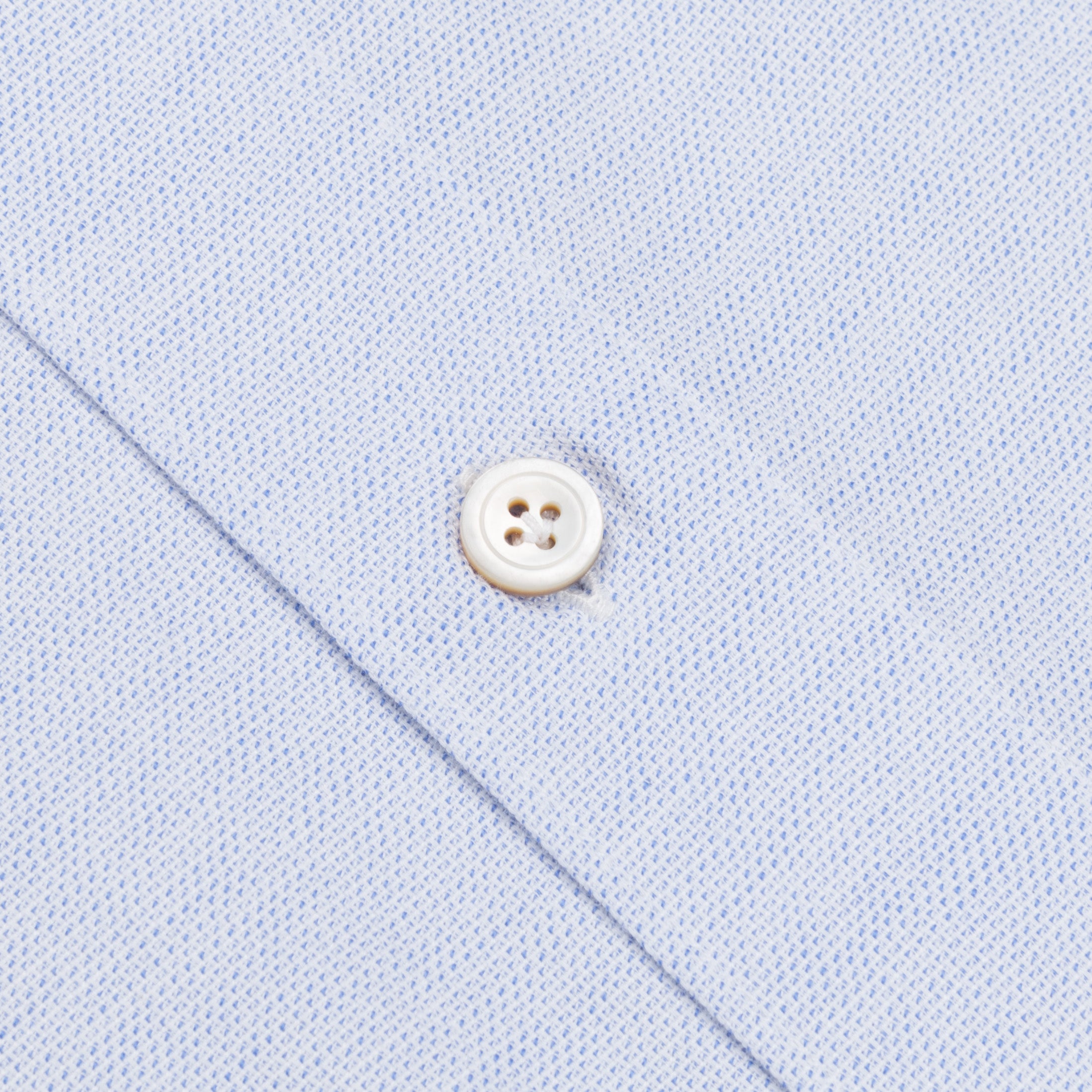 Finamore Tokyo Shirt Sergio Collar Loose Weave Blue