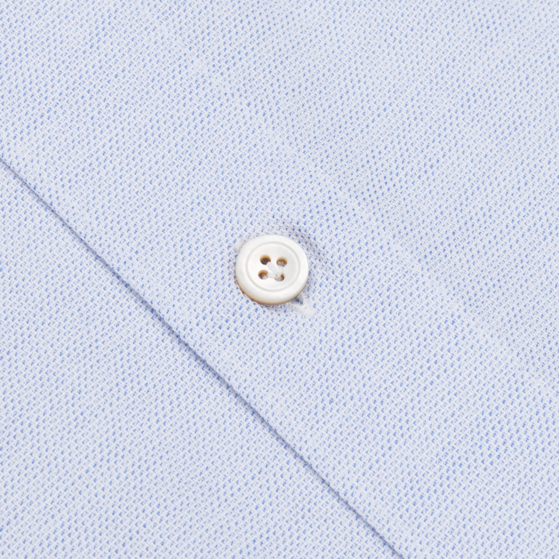 Finamore Tokyo Shirt Sergio Collar Loose Weave Blue