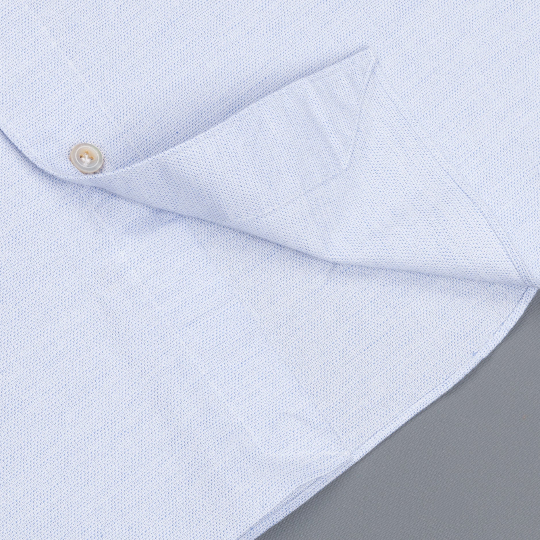 Finamore Tokyo Shirt Sergio Collar Loose Weave Blue