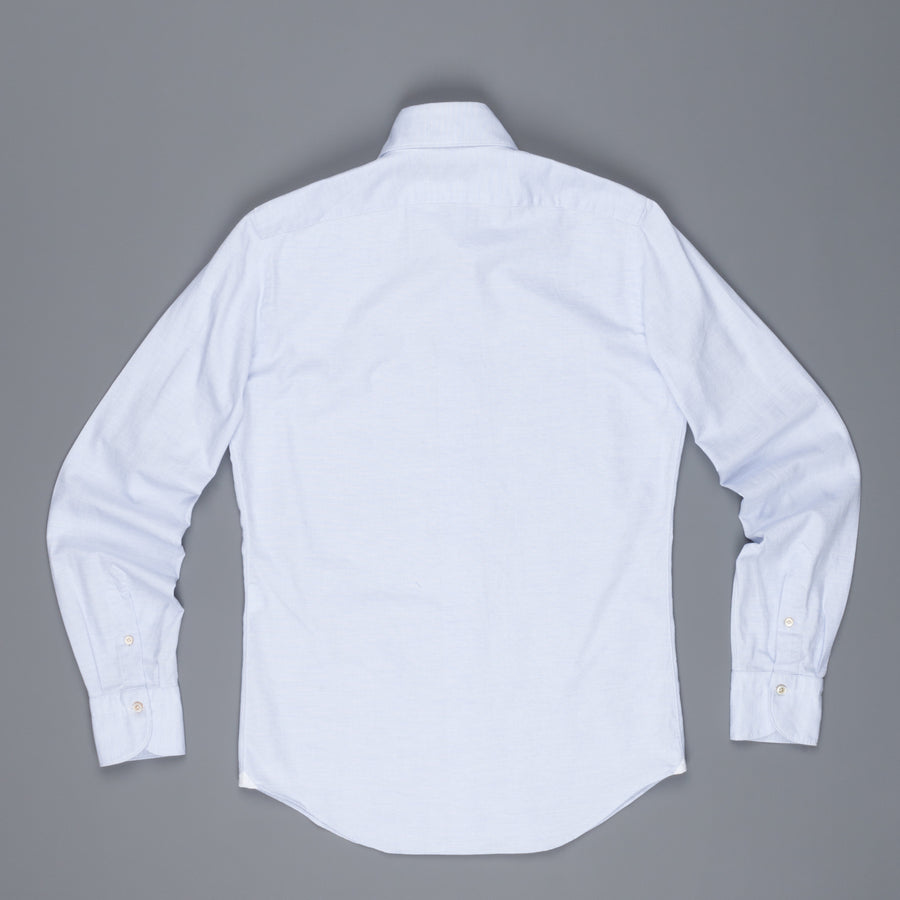 Finamore Tokyo Shirt Sergio Collar Loose Weave Blue
