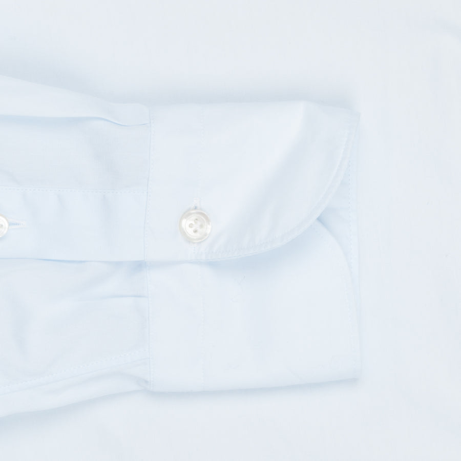 Finamore Gaeta Shirt Sergio Collar Alumo Poplin Celeste