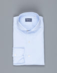 Finamore Tokyo Shirt Sergio Collar Fine Light Blue Puppytooth
