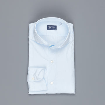 Finamore Gaeta Shirt Sergio Collar Alumo Poplin Celeste
