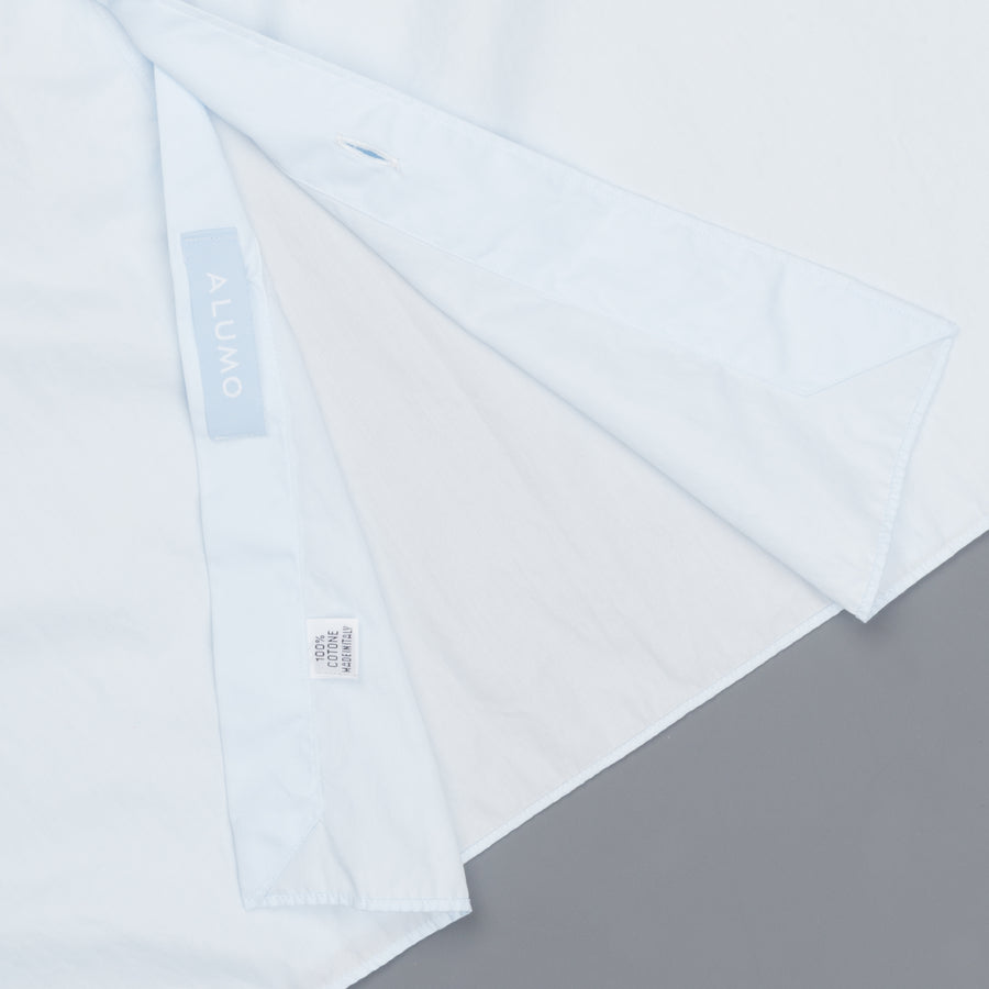 Finamore Gaeta Shirt Sergio Collar Alumo Poplin Celeste