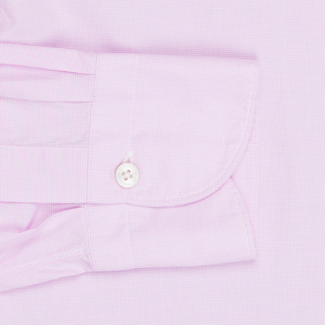 Finamore Gaeta Shirt Sergio Collar Fine Pink Puppytooth