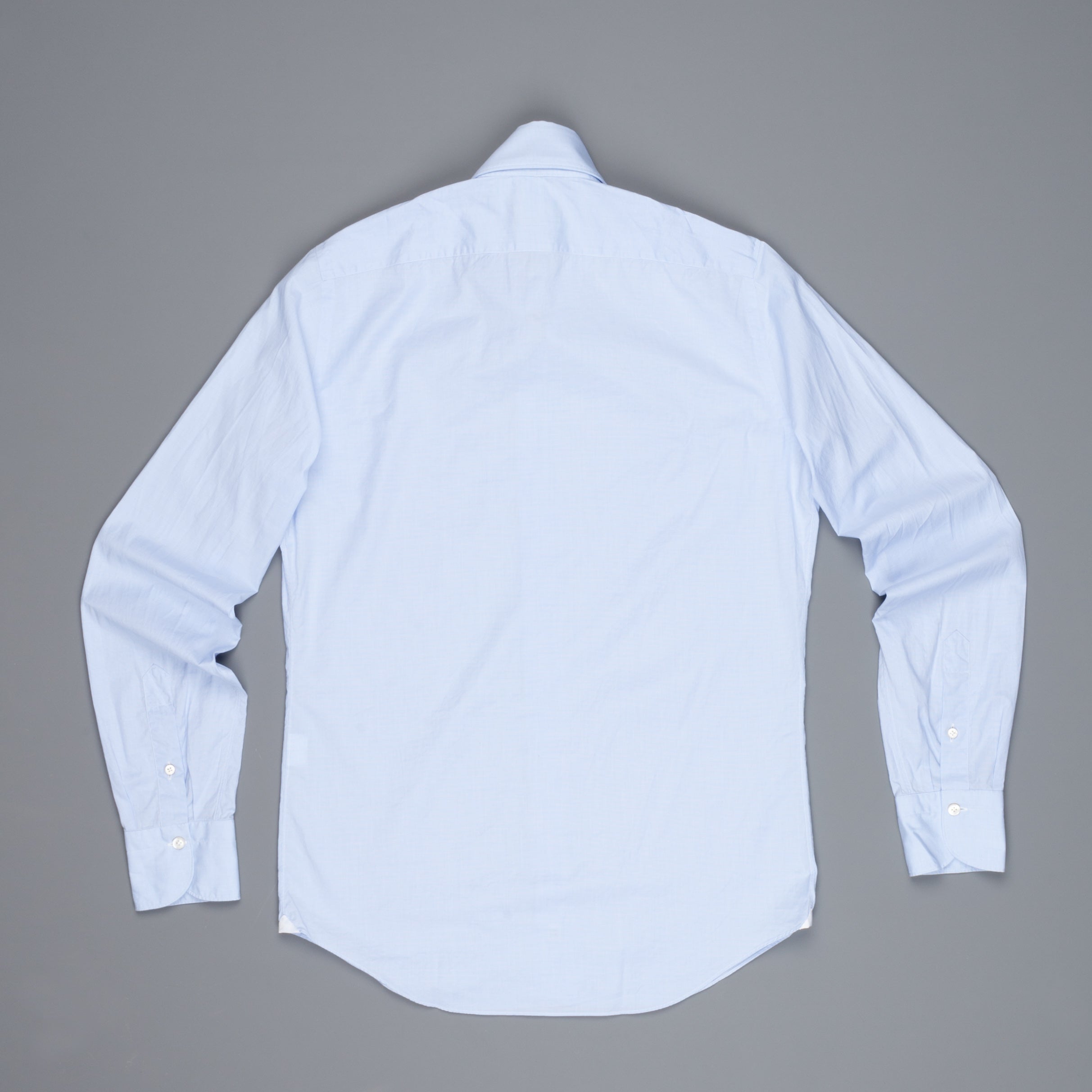 Finamore Tokyo Shirt Sergio Collar Fine Light Blue Puppytooth