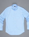 Finamore Tokyo Shirt Sergio Collar Alumo Poplin Avio Blue