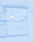 Finamore Tokyo Shirt Sergio Collar Alumo Poplin Avio Blue