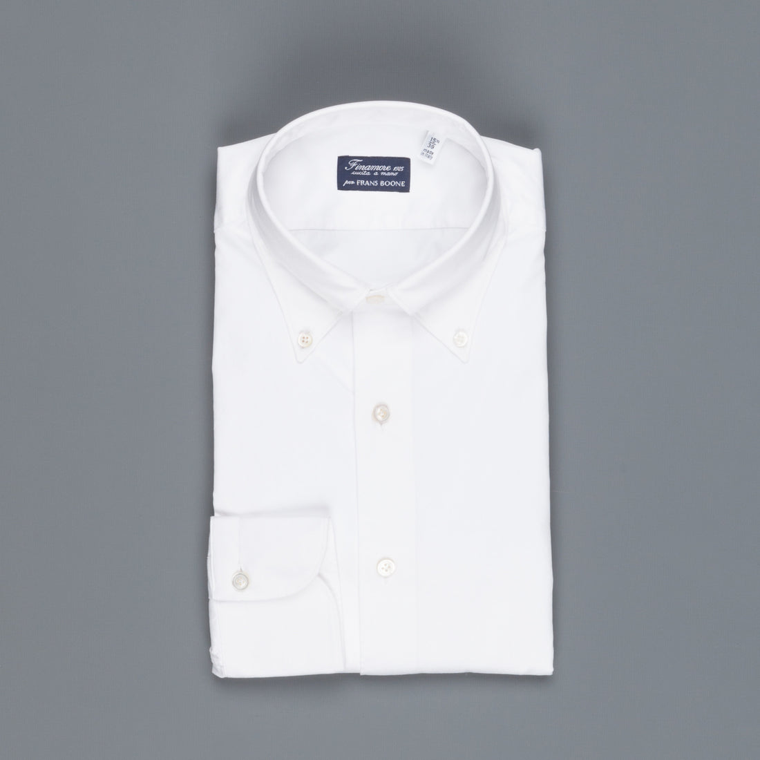 Finamore Gaeta Fit Collo Lucio in Voyage cotton by Alumo white