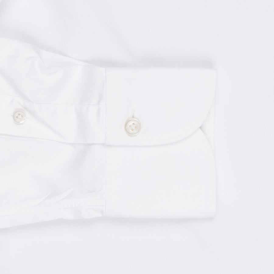 Finamore Gaeta Fit Collo Lucio in Voyage cotton by Alumo white