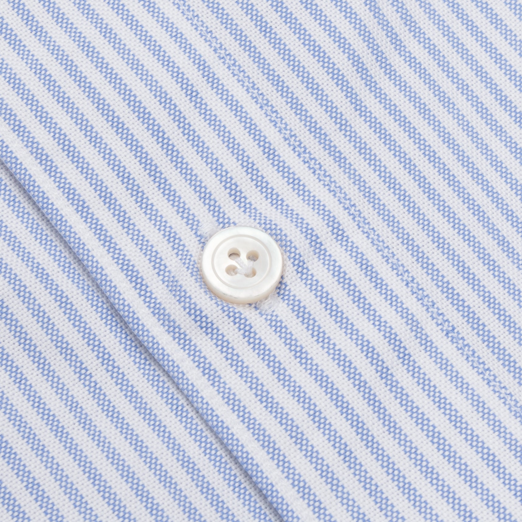 Finamore washed Tokyo shirt Sergio collar oxford Light Blue stripe