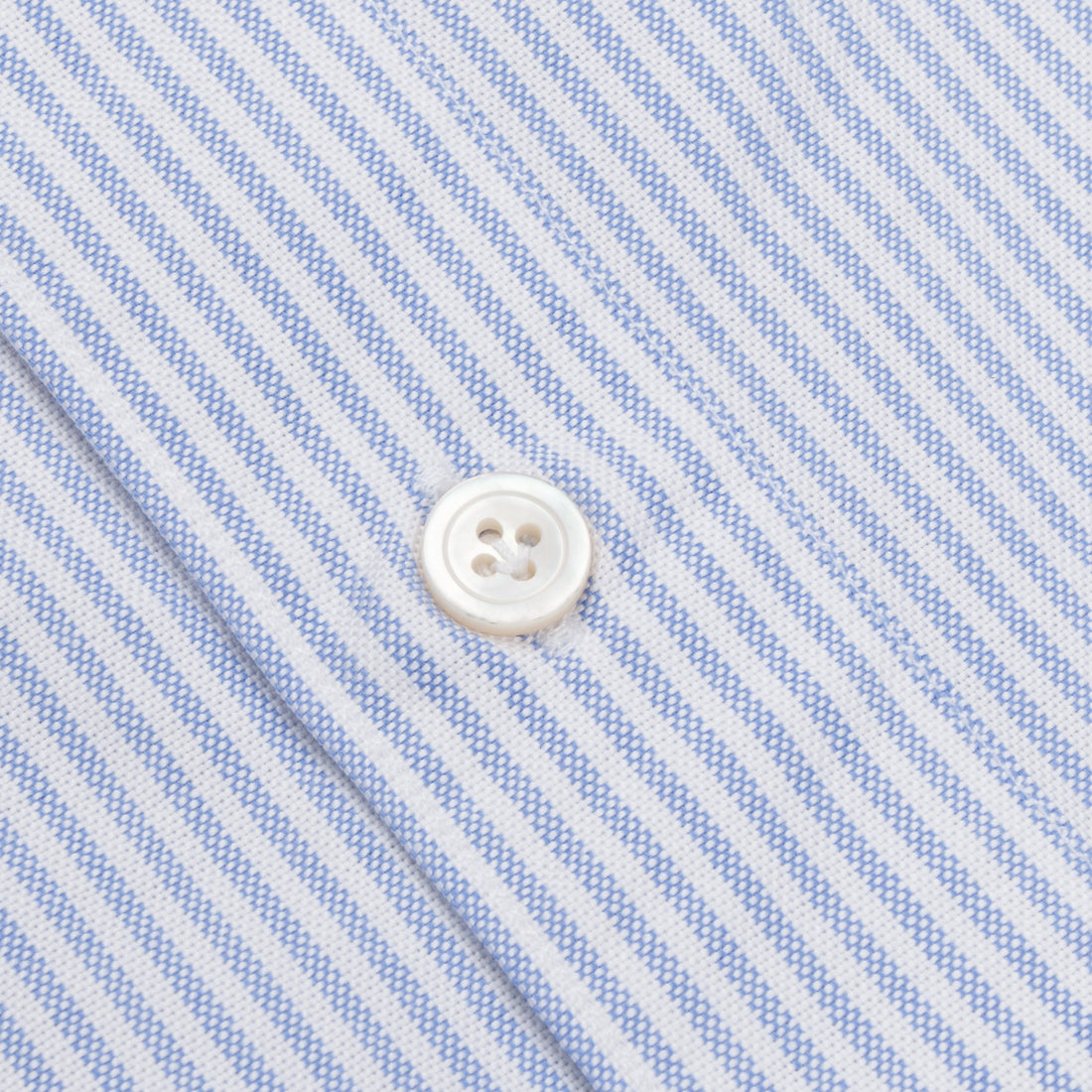 Finamore Gaeta shirt Sergio collar brushed oxford light blue stripe