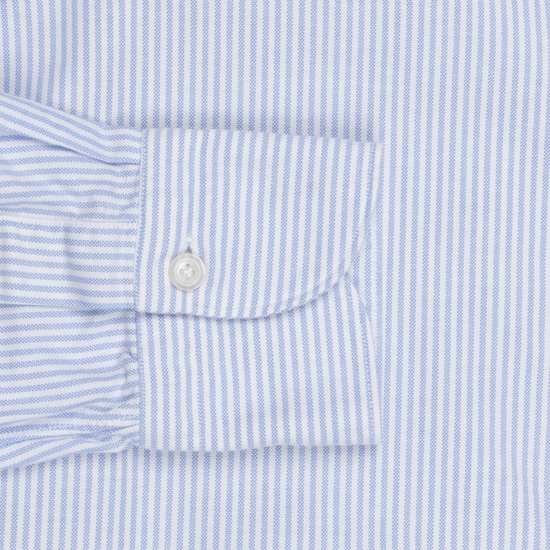Finamore Gaeta shirt Sergio collar brushed oxford light blue stripe