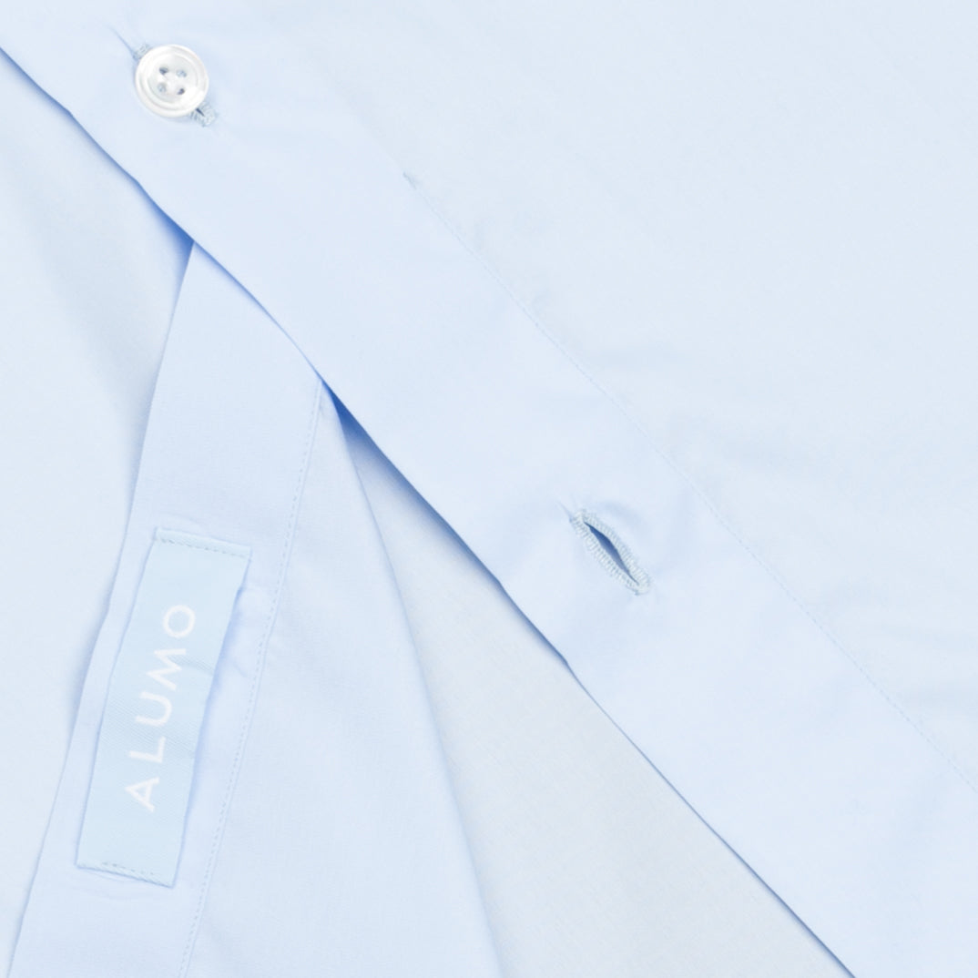 Finamore 'Traveller' shirt Milano fit Collar Eduardo Alumo Blue poplin