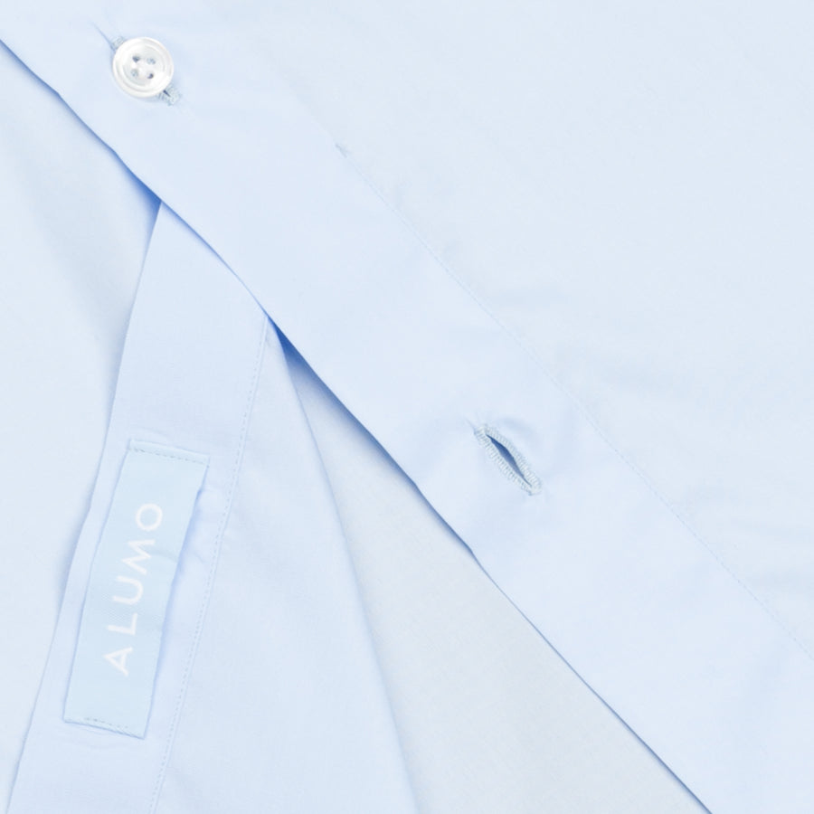 Finamore 'Traveller' shirt Milano fit Collar Eduardo Alumo Blue poplin