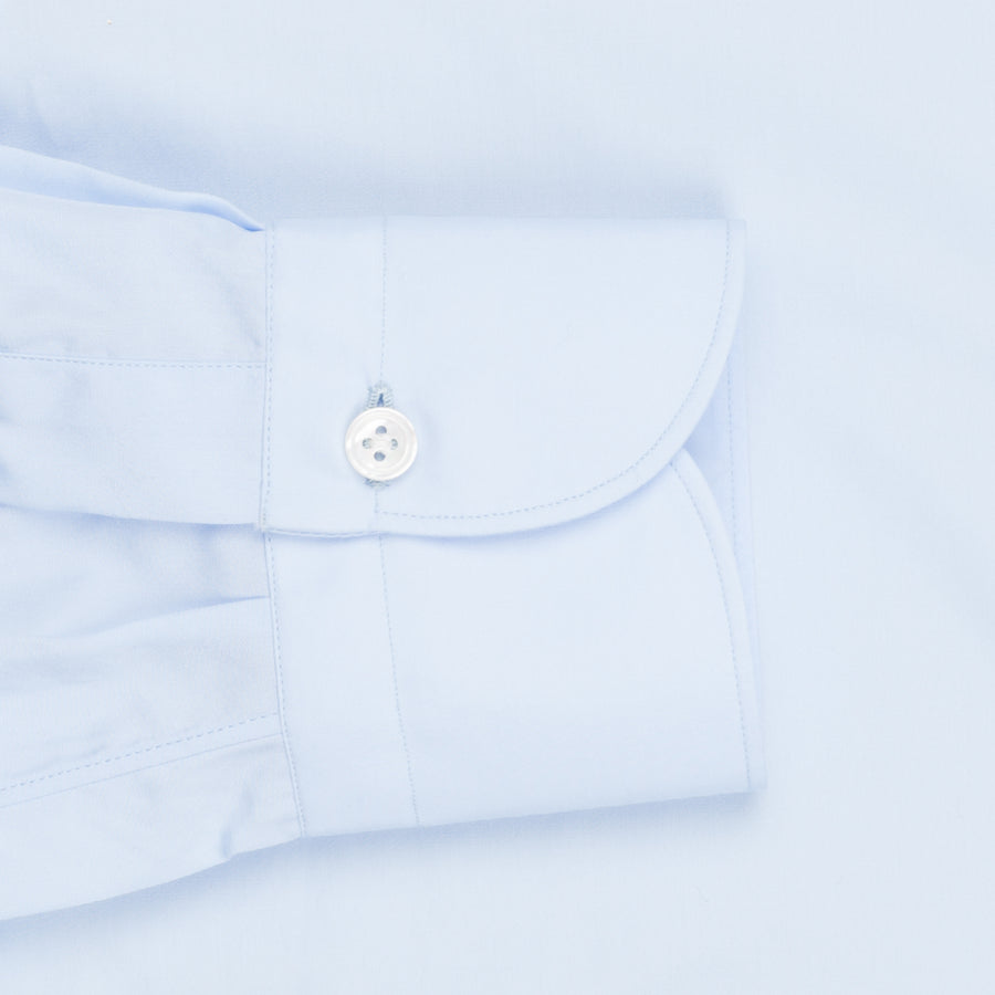 Finamore 'Traveller' shirt Milano fit Collar Eduardo Alumo Blue poplin