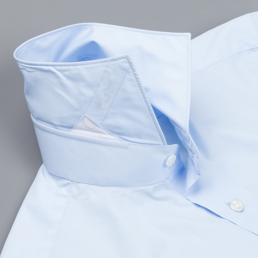 Finamore 'Traveller' shirt Milano fit Collar Eduardo Alumo Blue poplin