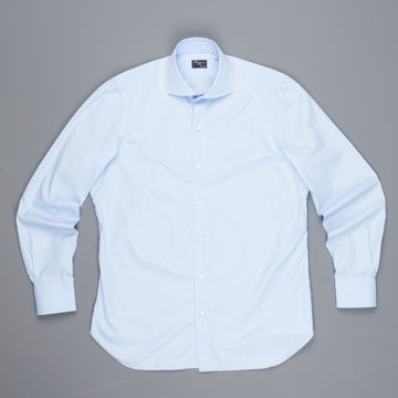Finamore 'Traveller' shirt Napoli fit Collar Eduardo Blue Alumo poplin