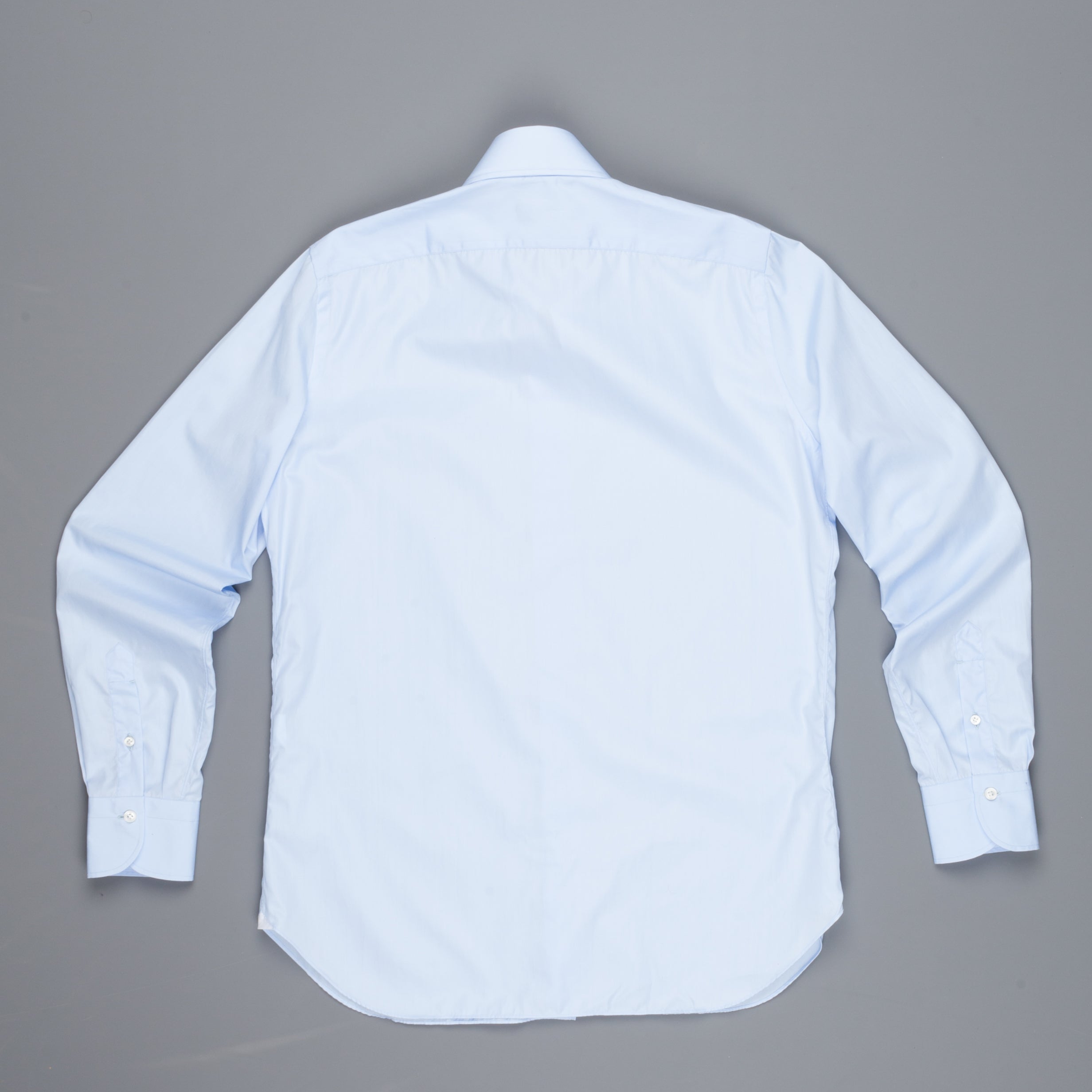 Finamore &#39;Traveller&#39; shirt Napoli fit Collar Eduardo Blue Alumo poplin