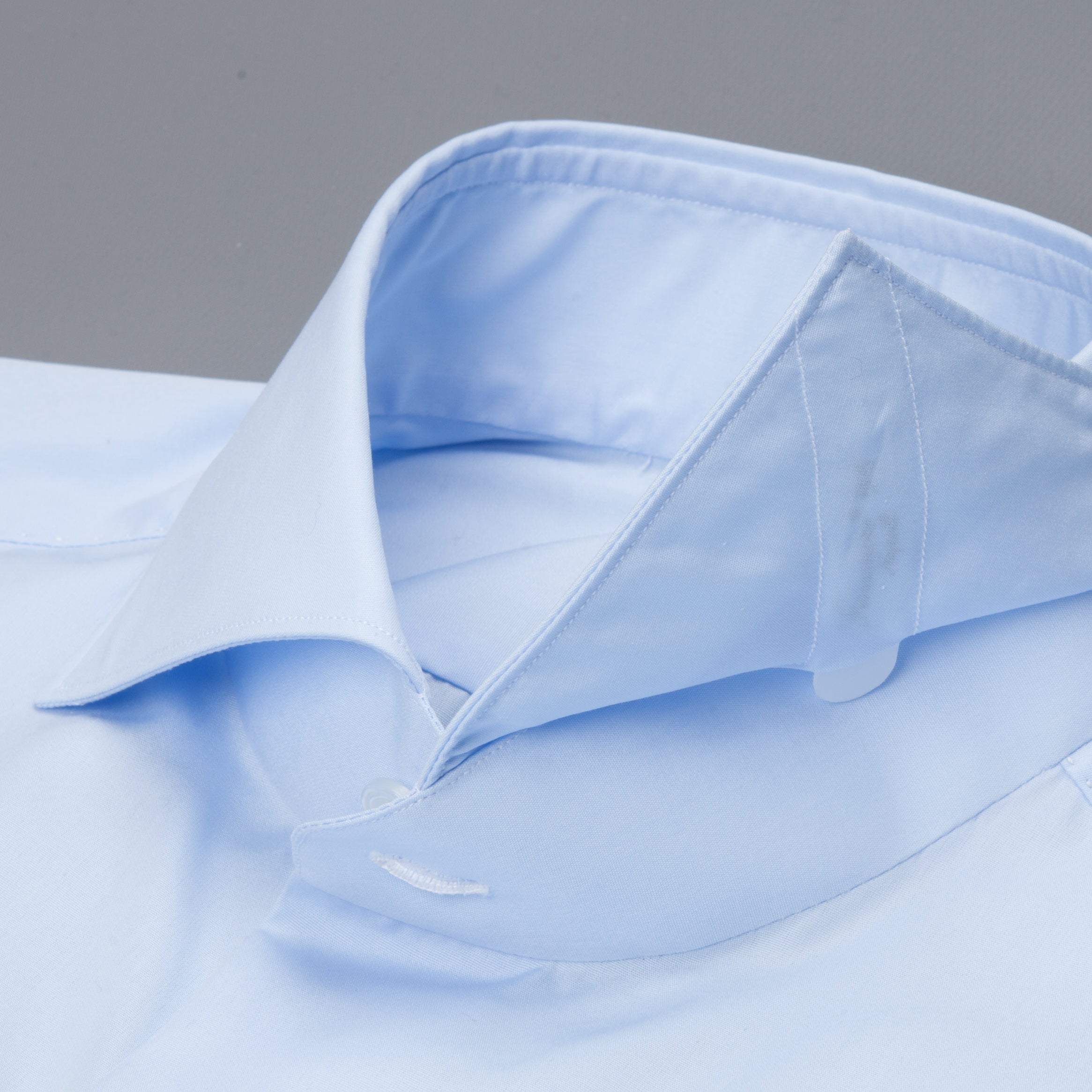 Finamore Milano Shirt Collar Eduardo Blue Alumo voyage poplin