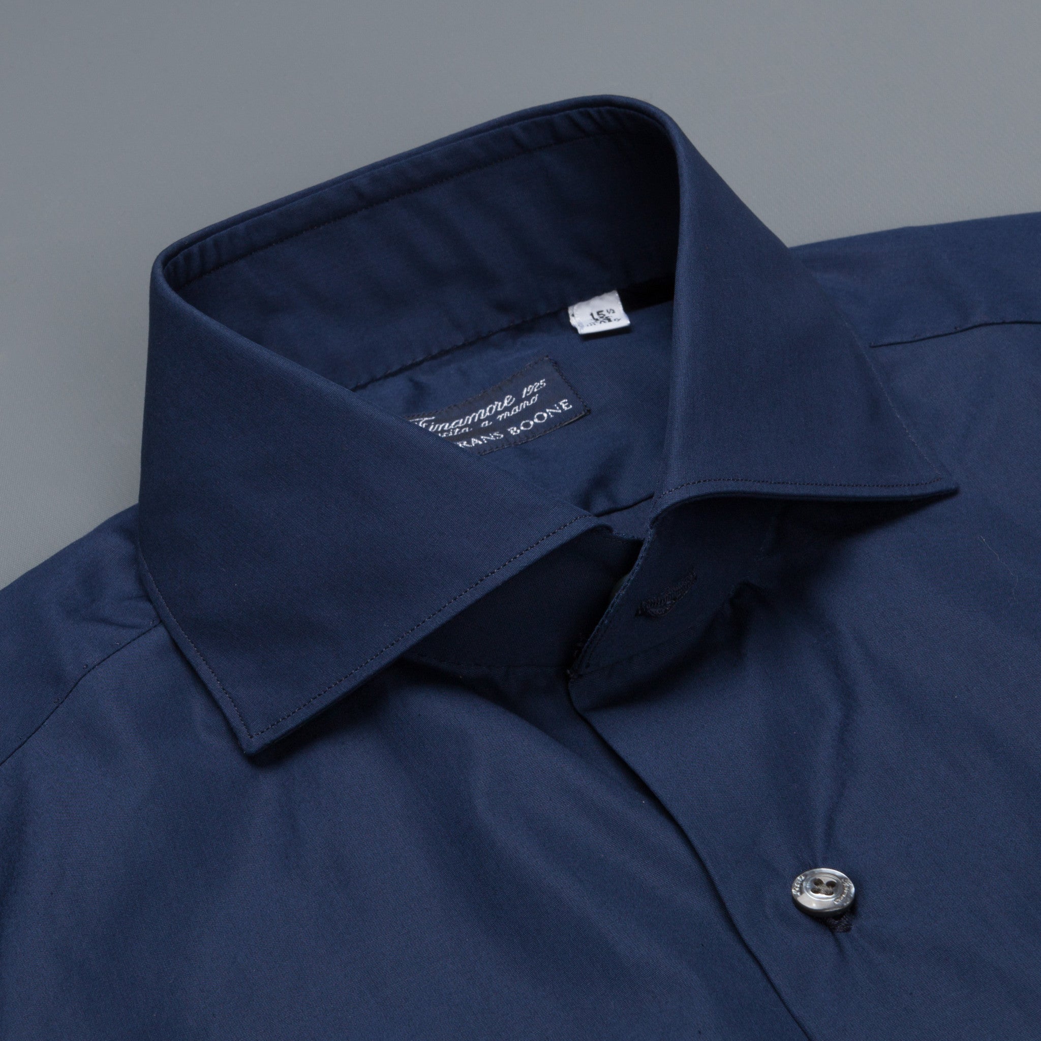 Finamore Milano Shirt Soft Collar Eduardo Navy