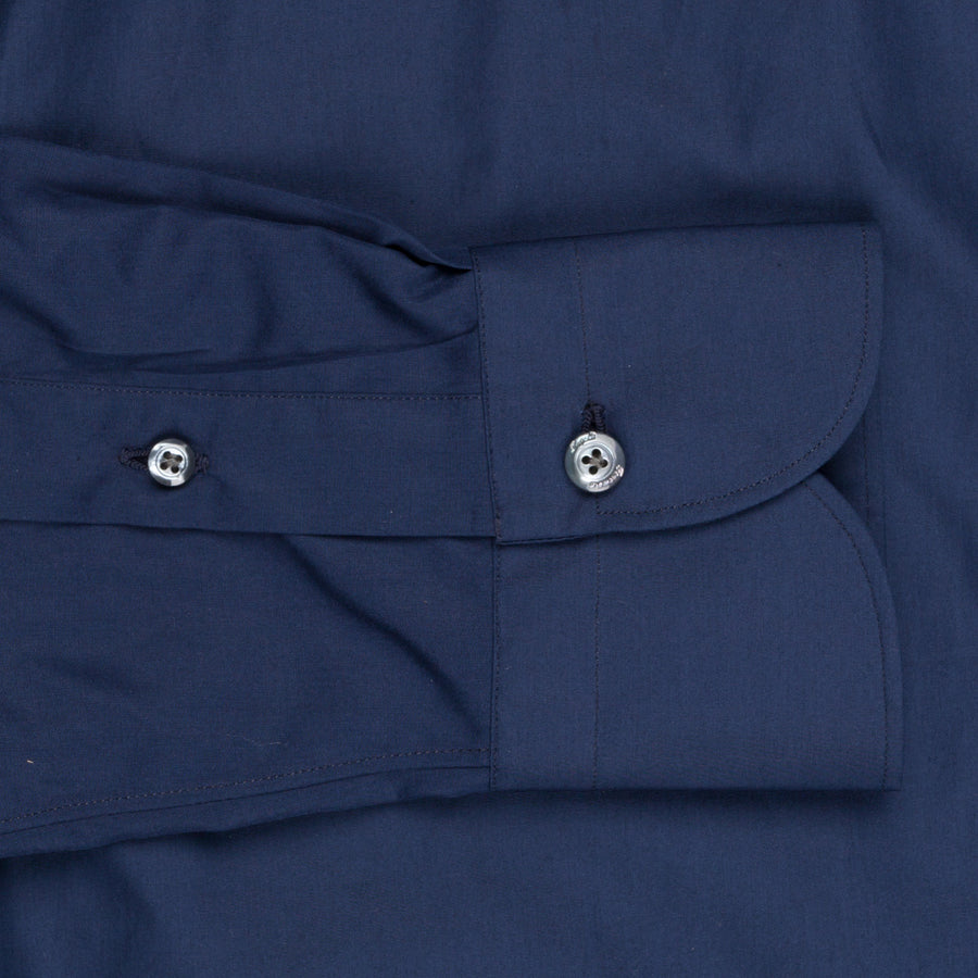 Finamore Napoli Shirt Soft Collar Eduardo Navy