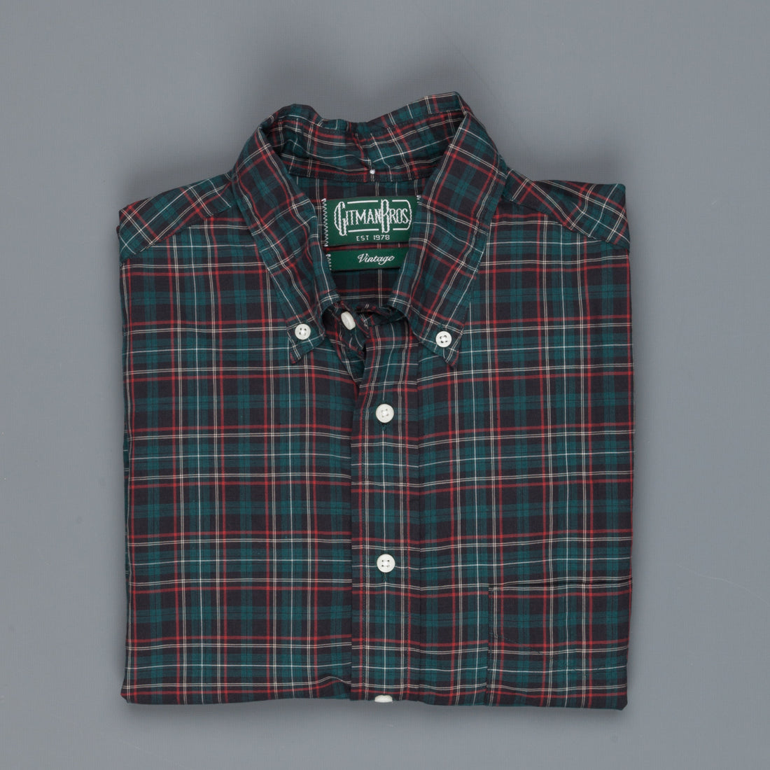 Gitman Vintage Button Down bottle tartan