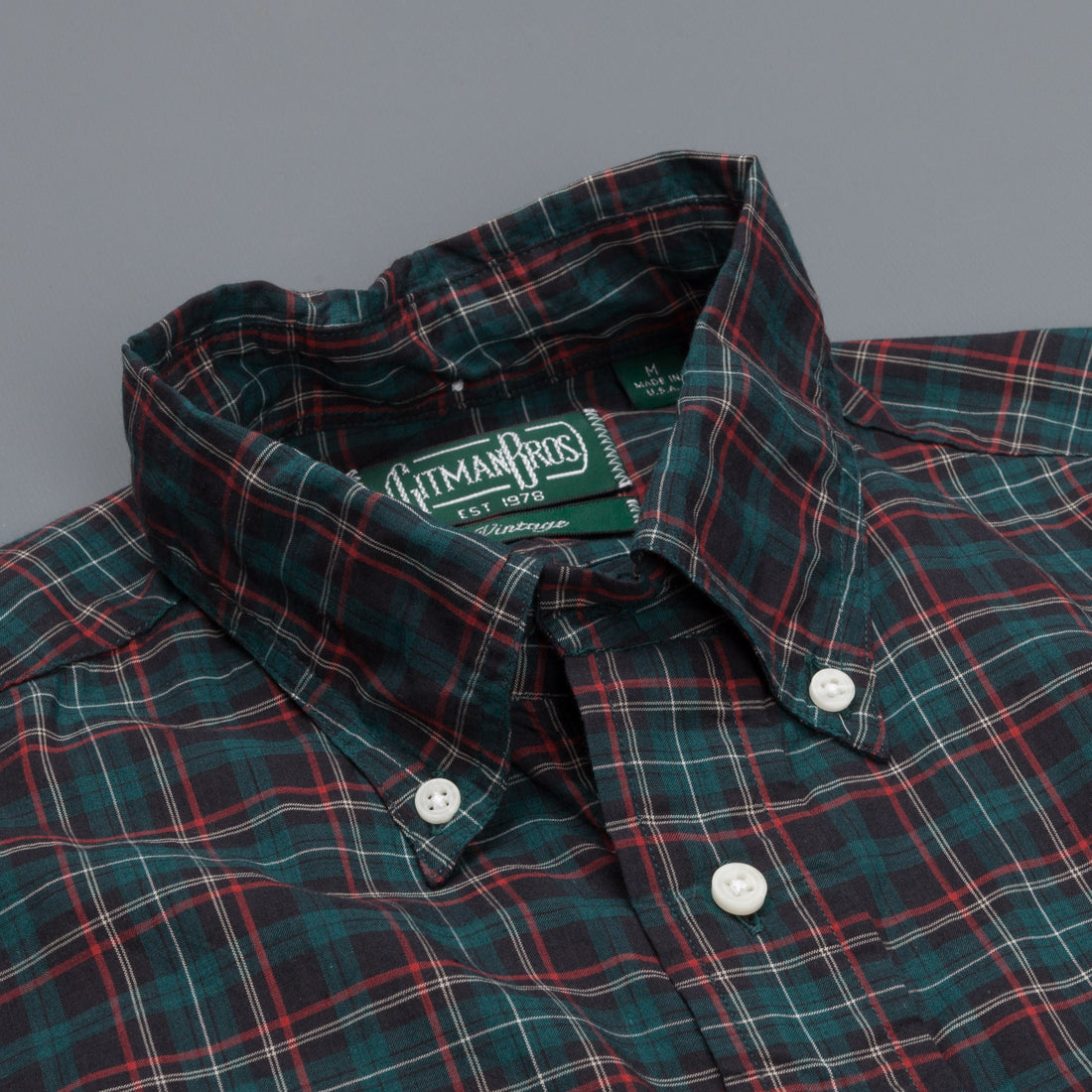Gitman Vintage Button Down bottle tartan
