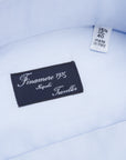 Finamore 'Traveller' Shirt Napoli Fit Collar Eduardo Blue Alumo twill