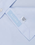 Finamore 'Traveller' Shirt Napoli Fit Collar Eduardo Blue Alumo twill