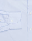 Finamore 'Traveller' Shirt Napoli Fit Collar Eduardo Blue Alumo twill