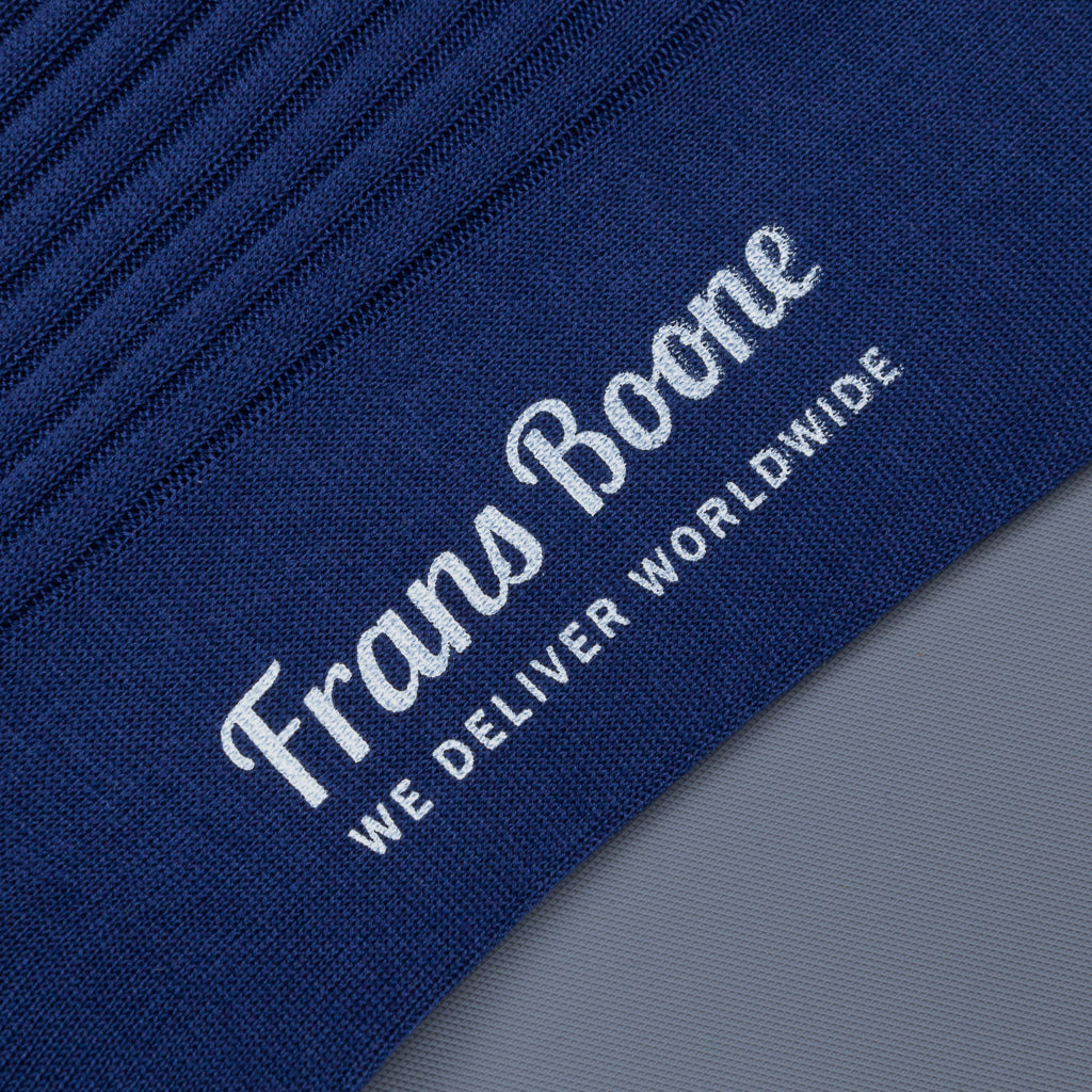 Frans Boone X Pantherella Vale Socks 100% Fil d&#39;Ecosse / Cotton lisle Ocean